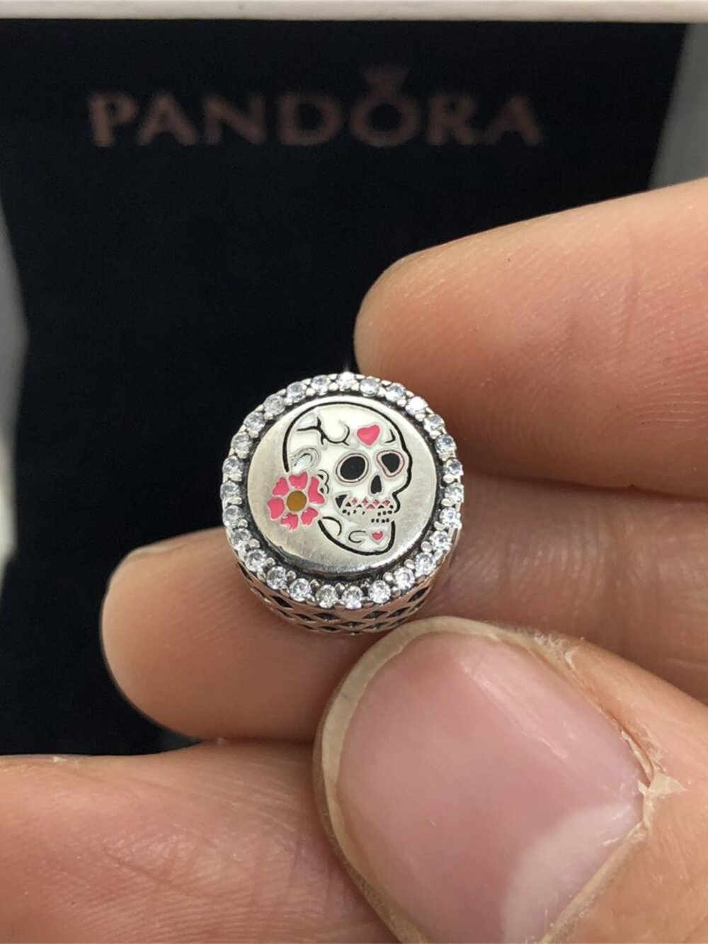 ✨🔥Pandora White Sugar Skull Charm HALLOWEEN bead Charm
